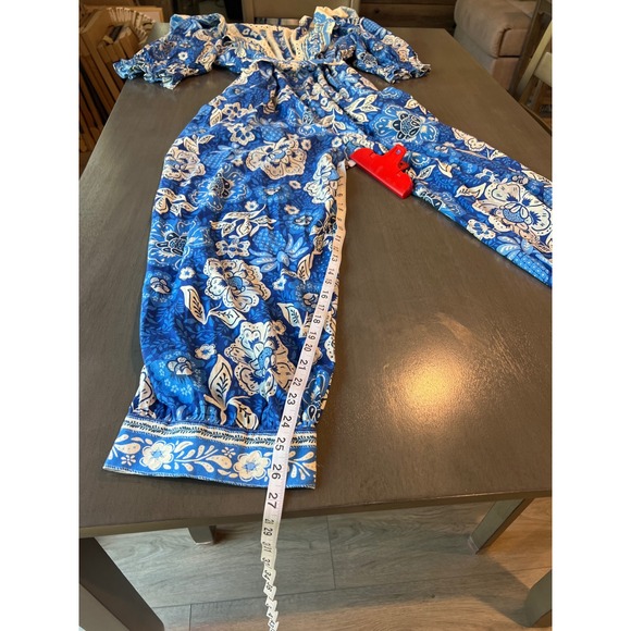 FARM Rio Full Of Flowers Nantucket Hamptons Jumpsuit Size Extra Large - Picture 9 of 9